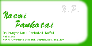 noemi pankotai business card